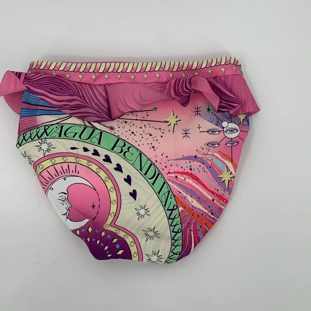 Agua Bendita Keily Eter bikini swim set top bottom pink blue moon toddler new 2T